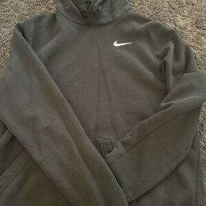 Nike Charcoal Hoodie with White Swoosh